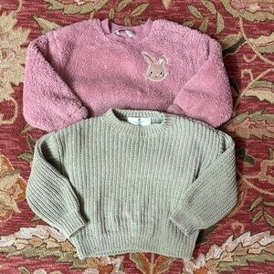 H&M Pink and Beige Sweater Duo